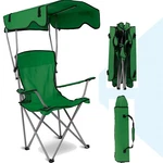Green Folding Camping Chairs With Canopy Shade Heavy Duty Outdoor Beach. Fixed Price $48.98.