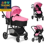 Baby Stroller, 2 1 Convertible Carriage Bassinet To Pushchair With. Fixed Price $207.99.