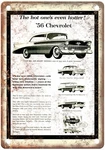 Metal Sign - Chevrolet Auto Ad Vintage Look Reproduction A10671. Fixed Price $29.95.
