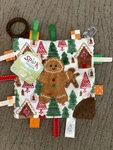 Crinkle Baby Toy Christmas Holiday Gingerbread Man Teether Stroller Clip. Fixed Price $6.25.