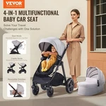 Vevor 6800H Travel System Baby Stroller (gray) W/infant Bassinet, 4-IN-1. Fixed Price $130.00.