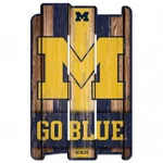 Michigan Wolverines Wood Fence Sign 11"X17" New Ncaa Wall Man Cave Fan. Fixed Price $20.95.