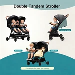 Double Tandem Stroller For 2 Kids By SIDE(6-36 Months) Ultra-lightweight. Fixed Price $169.99.