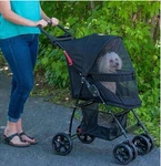 Pet Gear Happy Trails Lite No-zip Cat & Small Dog Stroller Jaguar Open Box. Fixed Price $83.69.