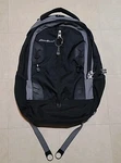 Eddie Bauer Black/grey Ripstop Backpack With Air Tech System Hiking Travel 20L. Fixed Price $39.99.