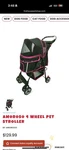 Amoroso Pet Stroller. Fixed Price $82.79.