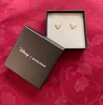 New Box Disney Baublebar Minnie Mouse Gold Pave Stud Earrings W/bow. Fixed Price $18.00.