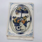 Vtg Joan Baker Stained Glass White Stroller Hand Painted Suncatcher 6492. Fixed Price $16.22.