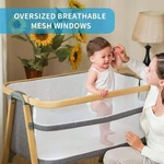 Amke Bassinet/bedside Sleeper For Baby, Gray, Great Condition. Fixed Price $69.00.