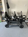 Peg Perego Stroller Silver Black Triplette. Fixed Price $850.00.