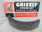 Vintage (nos) Set "grizzly" Brand Brake Shoe Linings Original Box. Fixed Price $9.95.