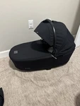 Cybex Priam Lux Uc Hard Black Infant Stroller Bassinet. Fixed Price $350.00.