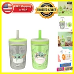 2-PACK Baby Yoda Toddler Cups, 15OZ Durable & Leak-proof For Travel Home. Fixed Price $25.99.