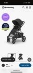 Uppababy Vista V3 Full-size Stroller System -greyson (charcoal Lange/carbon Fr. Fixed Price $1500.00.