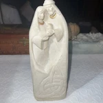 Joseph, Mary Baby Jesus Made Abbey Press Carved Sand Stone. Gold.. Fixed Price $14.99.