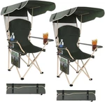 Camping Chair With Canopy Foldable W/sun Shade For Beach Folding. Fixed Price $84.99.