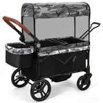 Stroller Terrain Wagon 2 Kids Foldable Canopy Black White Elemara All Adjustable. Fixed Price $299.99.