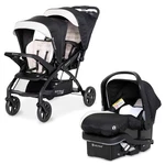 Baby Trend Sit N' Stand Double Stroller With Ez-lift Plus Infant Car Seat, Khaki. Fixed Price $329.98.