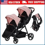 Foldable Double Stroller Tandem Pushchair For Infant Toddler Travel Baby Cart. Fixed Price $214.60.
