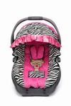 Britax Infant Car Seat Cover Zebra Hot Pink Minky Safari Theme Baby/toddler. Fixed Price $12.99.