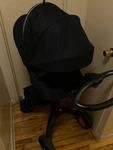 Stokke Xplory Stroller Modern Black With Mosquito Net Included - Gently Used. Fixed Price $550.00.