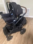 Premium Nuna Demi Next Stroller With Rider Board Bundle Caviar (black). Fixed Price $750.00.