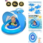 Dolphin Baby Float With Canopy For Age 6-36 Upf 50+ Sun Protection Never Fli.... Fixed Price $57.67.