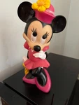 Lrg Vintage Disney Minnie Mouse W/umbrella Piggy Bank 11 1/4" Tall Illco No Plug. Fixed Price $11.99.