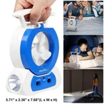 Desk Cooling Fan W/180 Adjustable Led Lamp Baby Stroller Emergency Flashligh. Fixed Price $21.10.