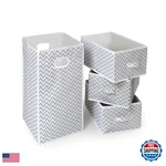 Badger Basket Nursery Folding Hamper Set - Includes And 3 Storage. Fixed Price $64.00.