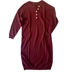 Lillusory Women Long Dress Medium Burgundy Pullover Sweater Maxi Knit Oversized. Fixed Price $24.00.