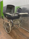Vintage Silver Cross Baby Carriage Stroller Vtg England Pram Doll Child With Bag. Fixed Price $1299.00.