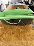 Stokke Xplory Carry Cot Bassinet Green Mattress & Lining Without Adapters. Fixed Price $110.00.