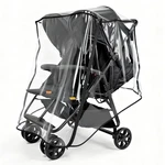 Rain Cover For Zoe Twin Double Stroller, Custom Fit Waterproof. Fixed Price $53.99.