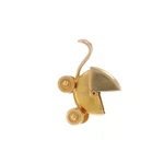 Yellow Gold Baby Stroller Charm - 10K Infant Pram Carriage Moves. Fixed Price $191.99.