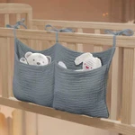 Double Layer Pure Cotton Baby Bedside Storage Bag, Pocket Stroller H. Fixed Price $26.29.