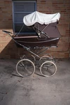Silver Cross Baby Carriage/ Pram; Vintage Excellent Condition, W Fringe Trim. Fixed Price $1700.00.