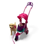 2010 Barbie Strollin' Pups Taffy Mom Baby Dog-golden Lab/puppy Pup/stroller Set. Fixed Price $9.25.