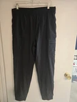 Eddie Bauer Womens Fleece Lined Jogger Pants Size 12 Travel Outdoor Zip Pockets. Fixed Price $23.99.