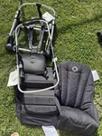 Bugaboo Fox 3 Stroller Chassis, Seat Frame W/ Fabric Black/silver 5-POINT. Fixed Price $125.00.