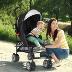 Folding Lightweight Baby Toddler Umbrella Travel Stroller W/ Storage Basket. Fixed Price $75.99.
