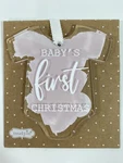 Mud Pie Baby 1ST Christmas Ornament Pink Hanging Bodysuit Girl. Fixed Price $19.99.