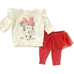 Disney Infant Girls Minnie Mouse Sweatshirt & Tutu Heart Leggings Outfit Set. Fixed Price $22.99.