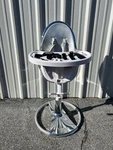 Fresco Chrome Bloom Contrmporary Baby High Chair Adjustable & Swivel. Fixed Price $140.00.