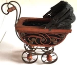 Mini Wicker Baby Doll Carriage Buggy Stroller Home Decor Pram Shower- Display!. Fixed Price $64.99.