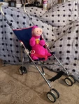 Vintage 1980'S Graco Umbrella Doll Baby Stroller Prop Display Chrome Blue. Fixed Price $250.00.