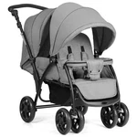 Costway Double Stroller Foldable Baby Twin Lightweight Travel Infant Pu. Fixed Price $280.09.