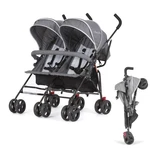 Stroller Baby Lightweight Side-by Adjustable Canopy Dark Grey Twin Dream Volgo. Fixed Price $179.99.
