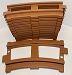Lot Of 12 Peg Perego Thomas The Tank Engine Train Ride-on Curved Brown Tracks. Fixed Price $69.99.