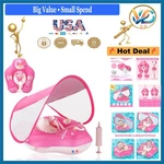 Baby Float With Canopy, Infant Pool Safety Seat 3-36 Rose Red. Fixed Price $46.35.